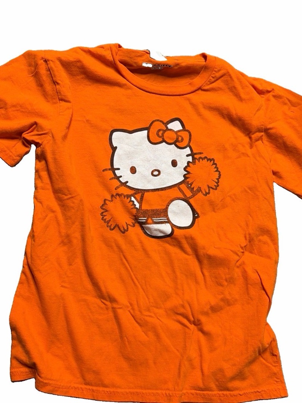 Vintage girls kids Hello Kitty graphic Tee t shirt cheerleading pom pom sz large